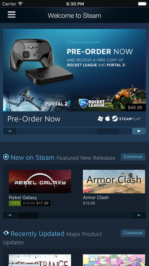Steam手机应用改中文