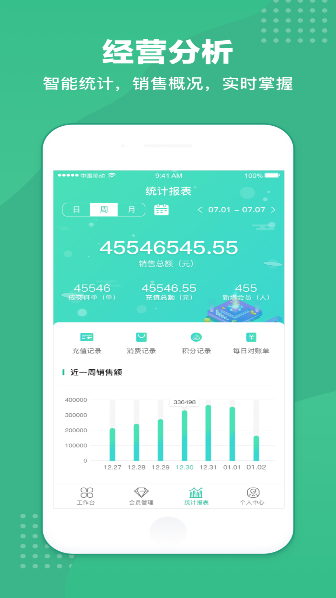 商户收银宝会员管理记账系统